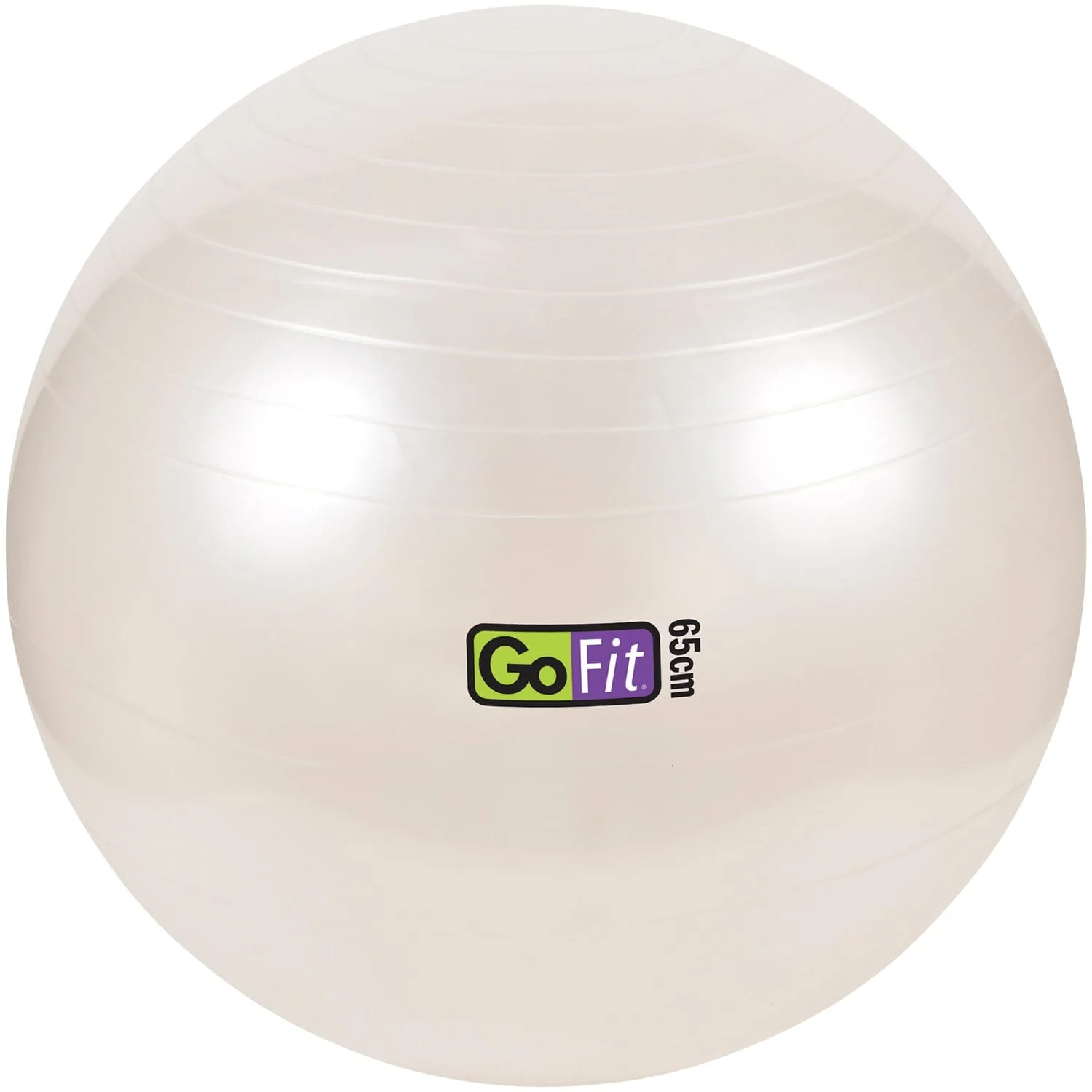 GoFit Stability Ball with Pump, 65cm, White