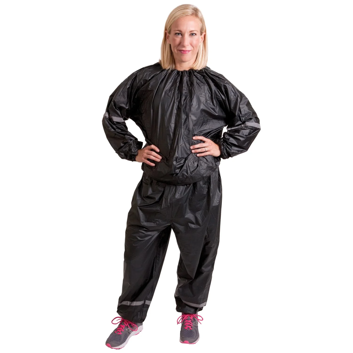 GoFit Vinyl Sweat Suit, Small/Medium - Image 3