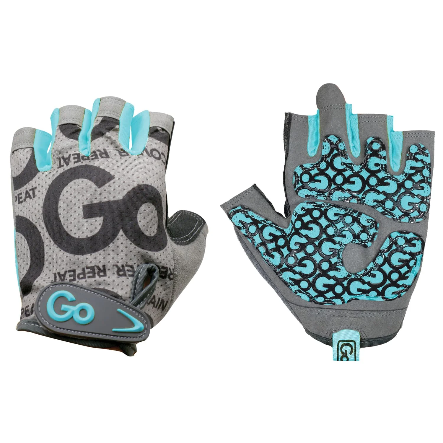 GoFit Women's Pro Trainer Gloves with Padded Go-Tac Palm, Medium, Teal