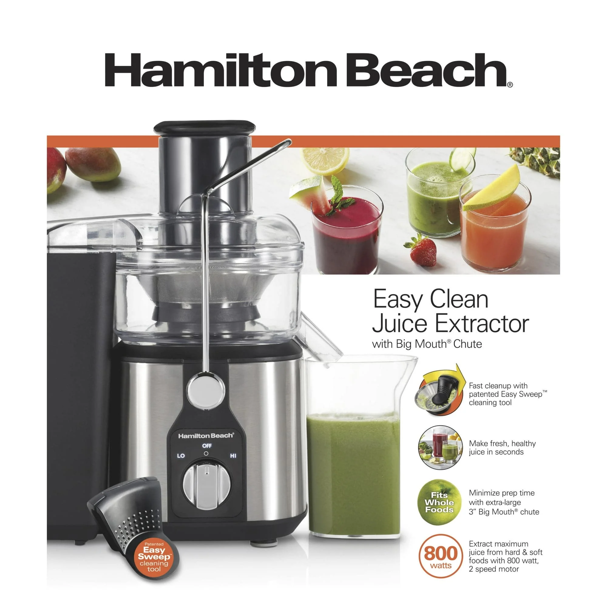 Hamilton Beach Easy Clean Juicer, Juice Extractor, Big Mouth Chute - Certified Refurbished - Image 8