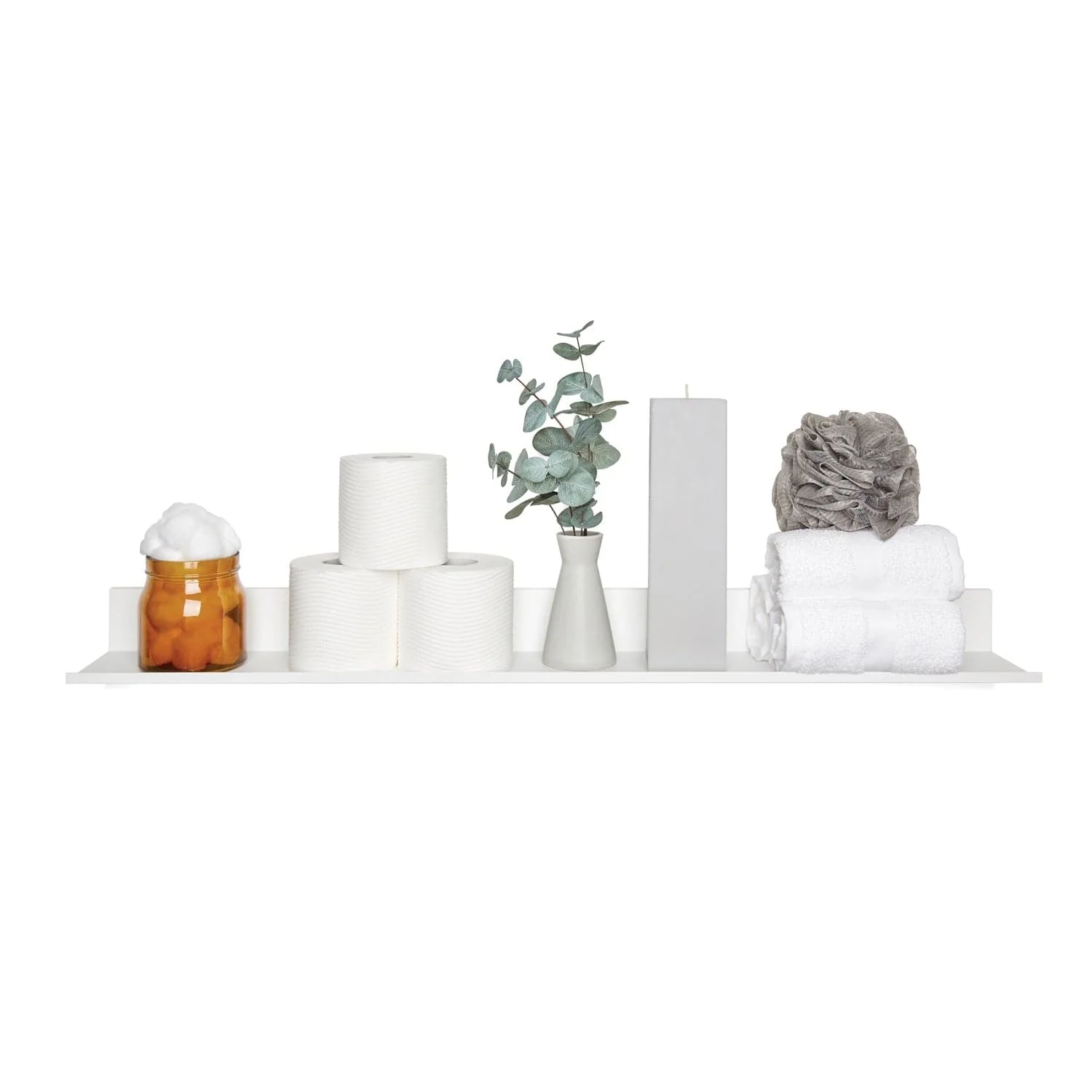 Hangman No-Stud Floating Shelf, 18 In.; White - Image 2