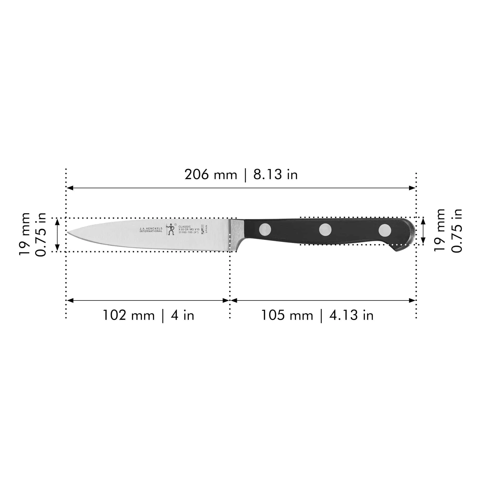 Henckels Classic 4-inch Paring/Utility Knife - Image 3