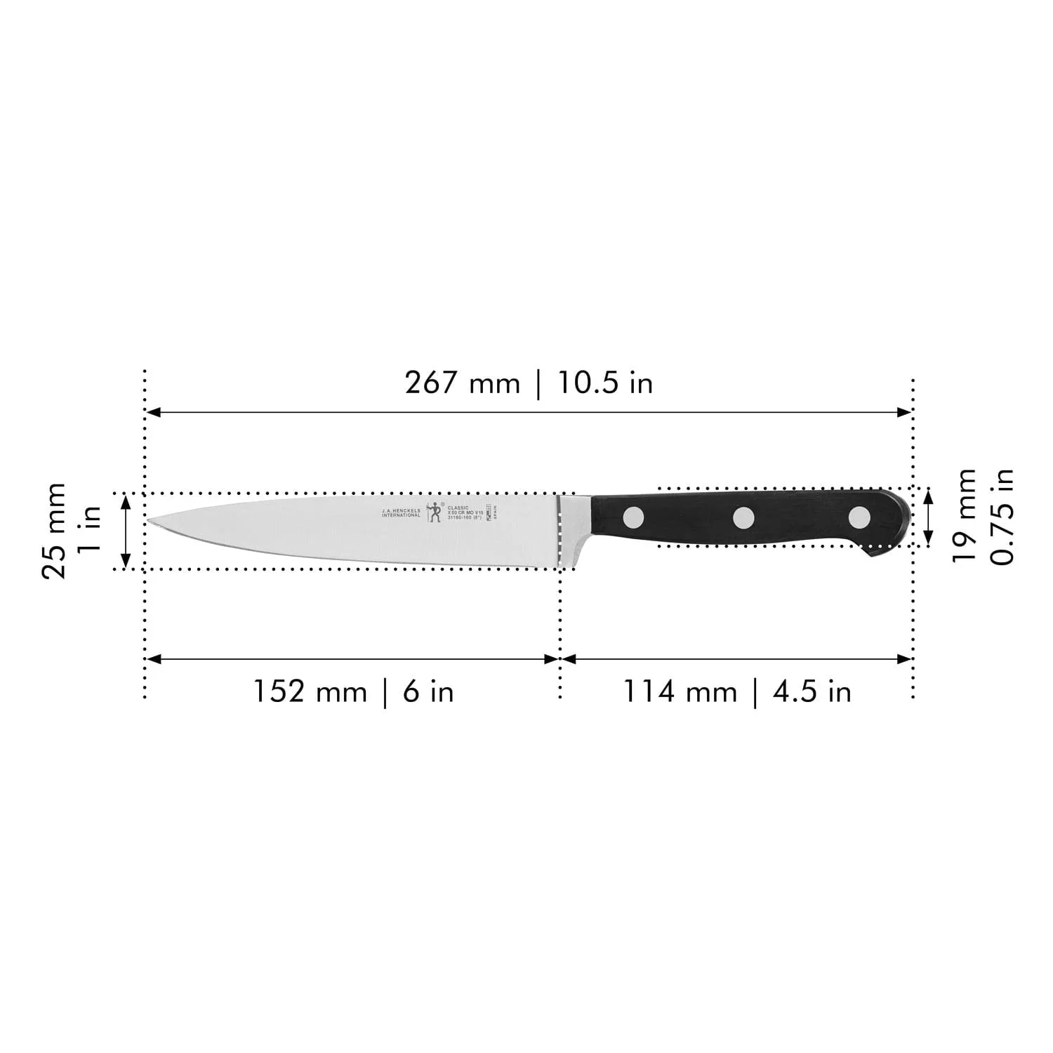 Henckels Classic 6-inch Chef's Knife - Image 3