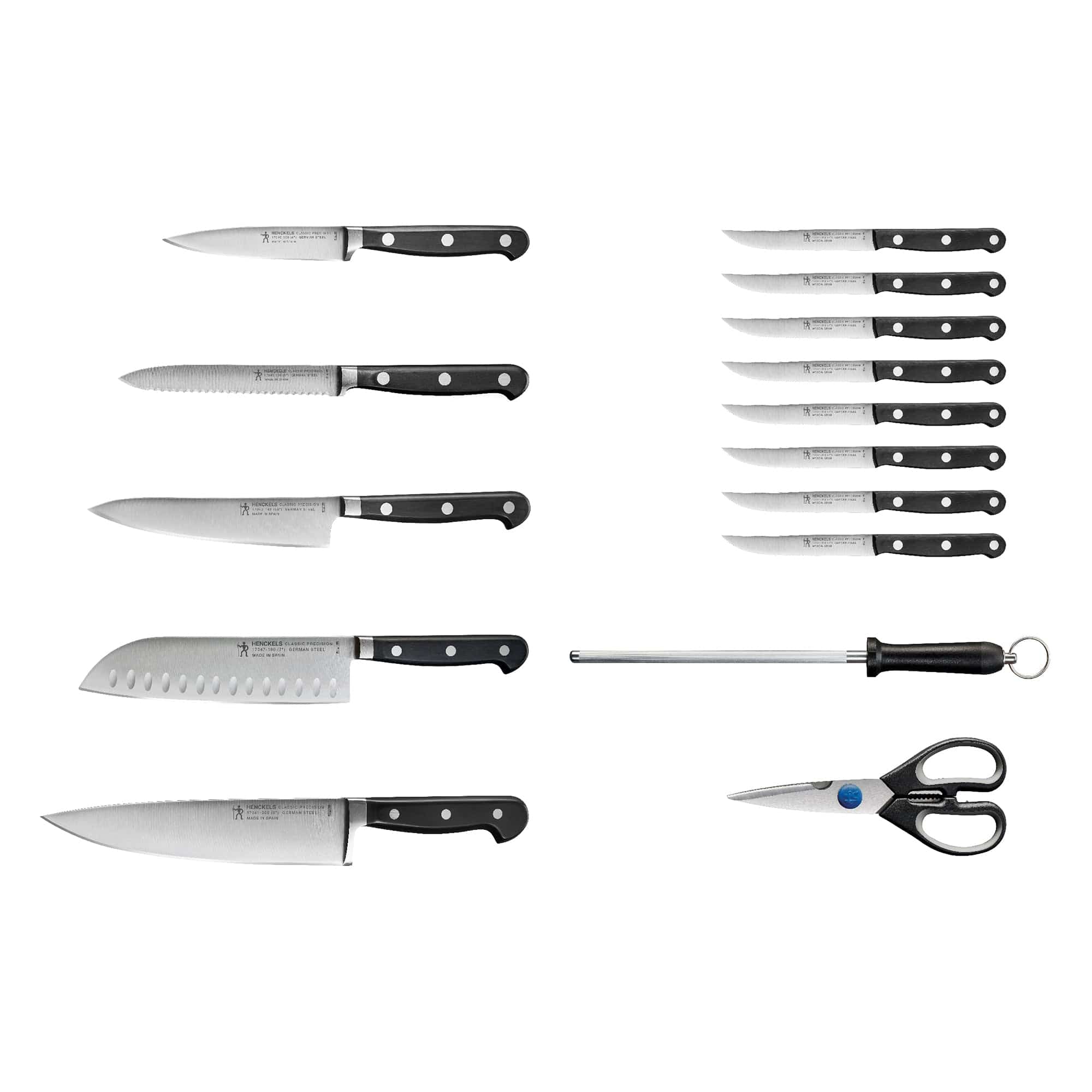 Henckels Classic Precision 16-Piece Kitchen Knife Set with Block, Chef Knife, Steak Knife Set - Image 3