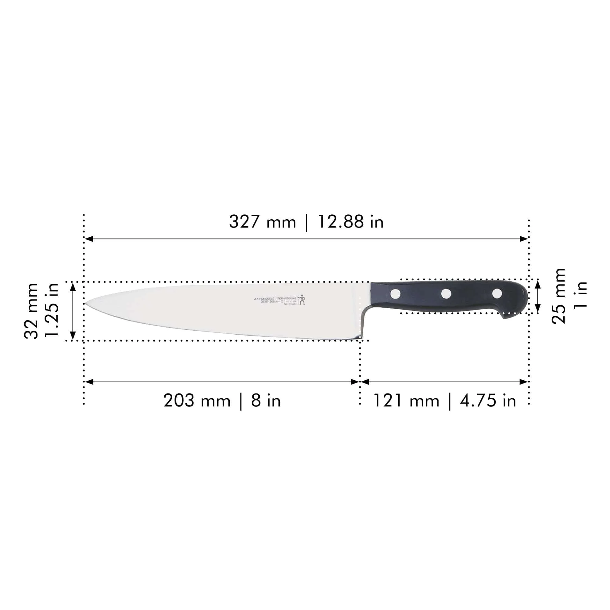 Henckels Classic Razor-Sharp 8-inch Chef's Knife, German Engineered - Image 3