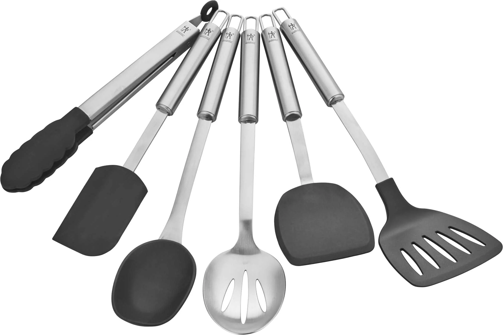 Henckels Cooking Tools 6-PC Kitchen Gadgets Set with Spatula, Tongs, Cooking Spoon, Stainless Steel - Image 2