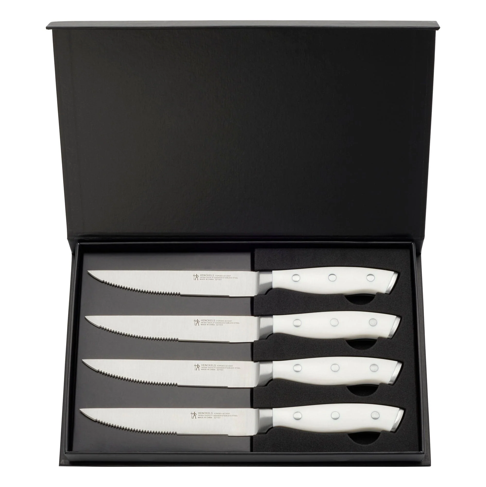 Henckels Forged Accent Set of 4 Steak Knife Set, White, German Engineered - Image 5