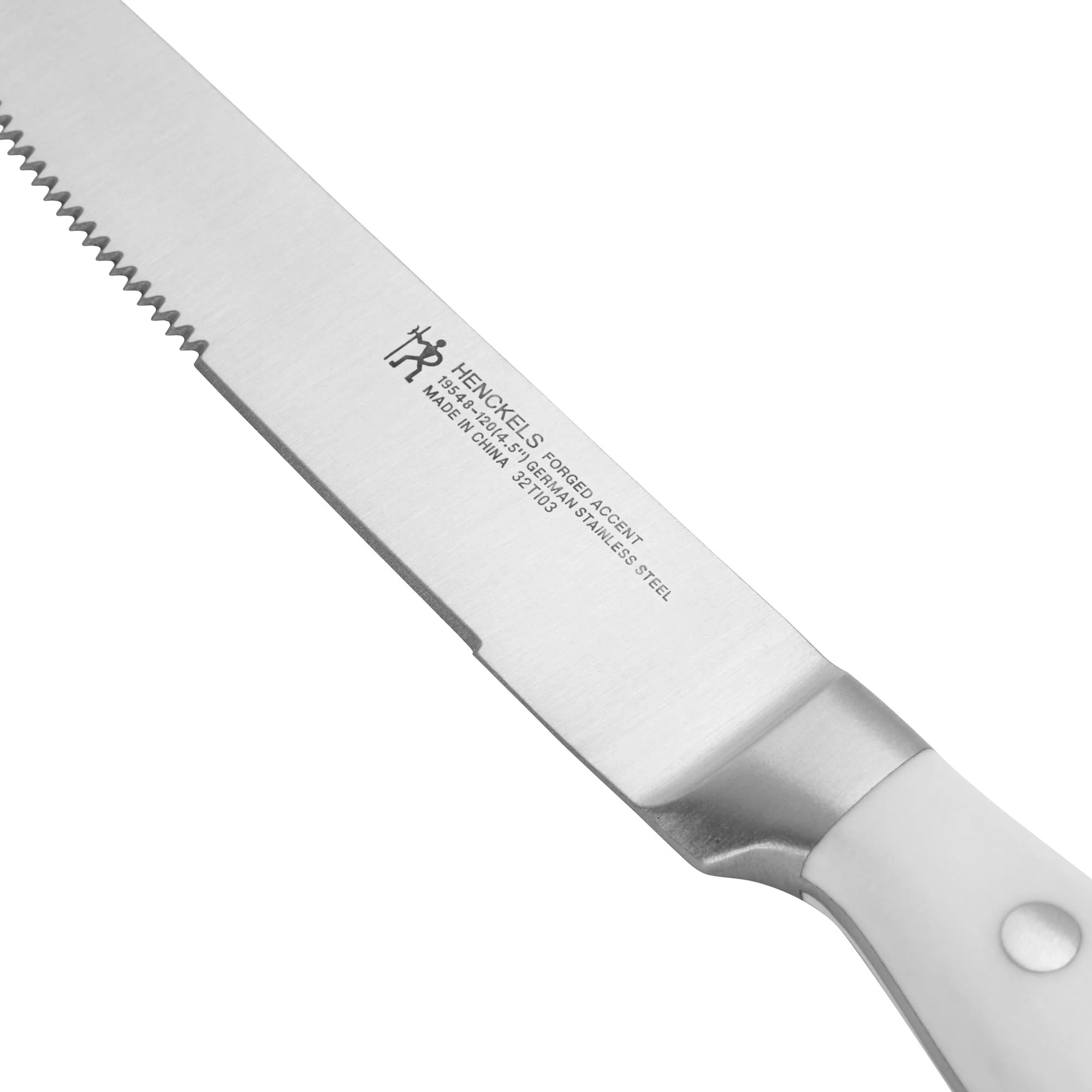 Henckels Forged Accent Set of 4 Steak Knife Set, White, German Engineered - Image 6