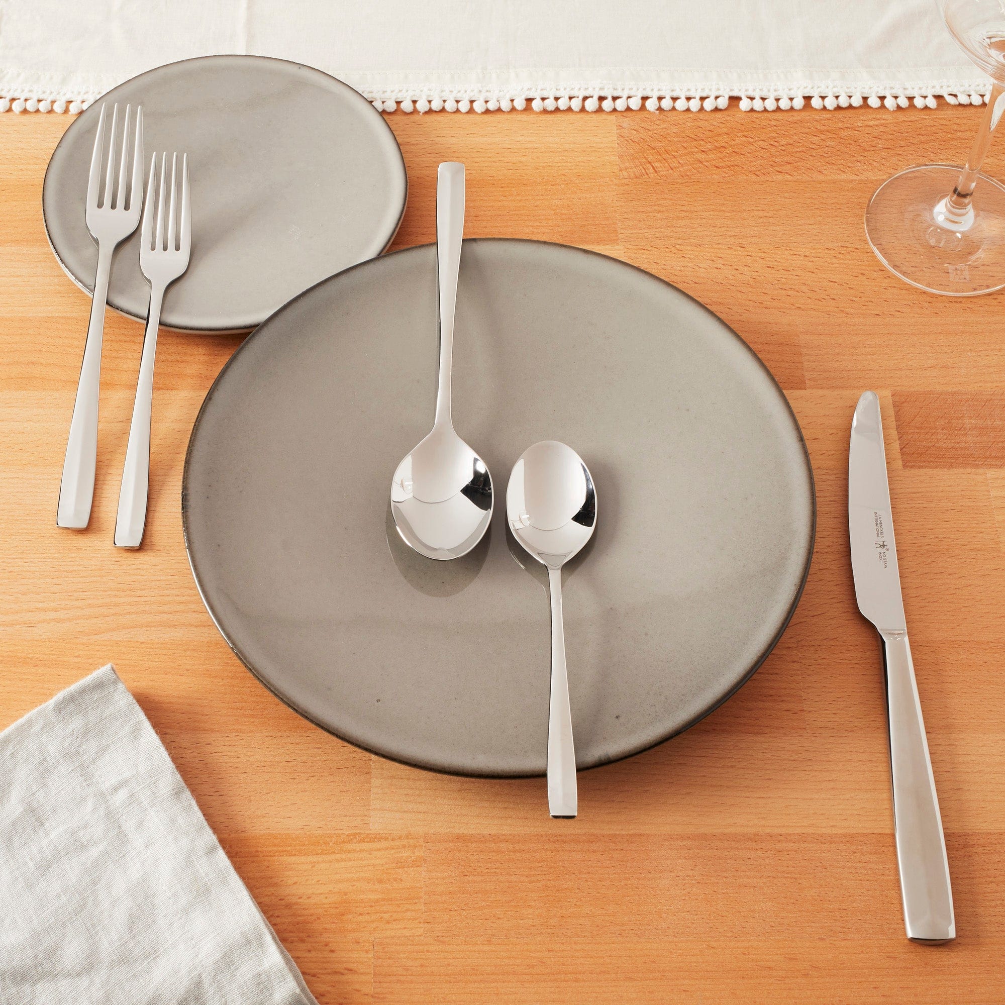 Henckels Lani Flatware Set, 65-Piece, Silver - Image 2