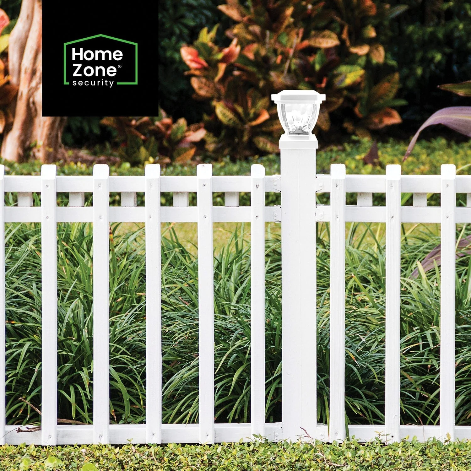 Home Zone Security 12-Lumen-Each 4 x 4 Solar LED Post Cap Lights, White - Image 2