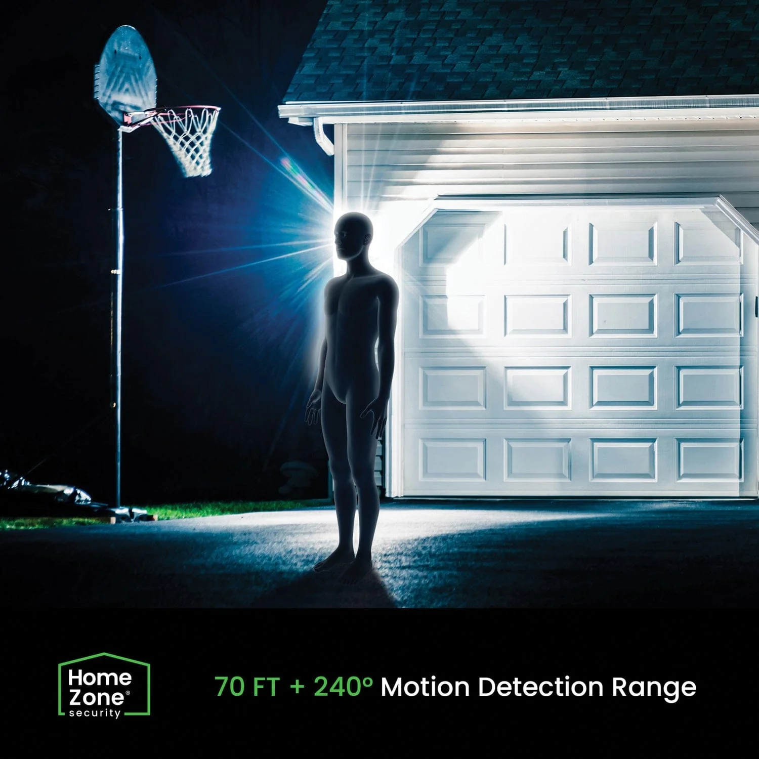 Home Zone Security 3500-Lumen Triple-Head Ultrabright LED Security Light - Image 3