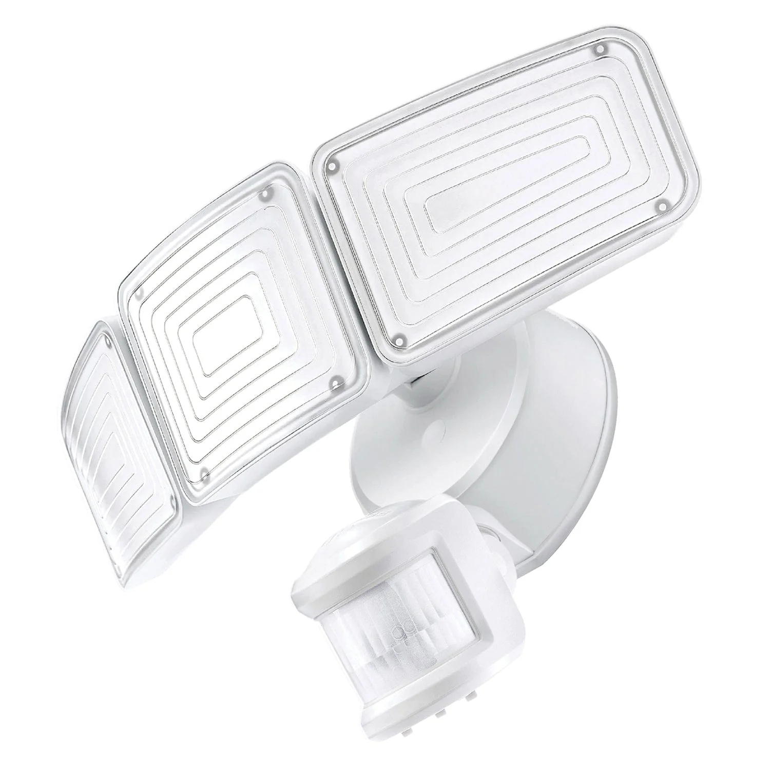 Home Zone Security SMD 240° 3-Light Motion-Sensing Intergrated Linkable LED Flood Light, 5000 Lumens