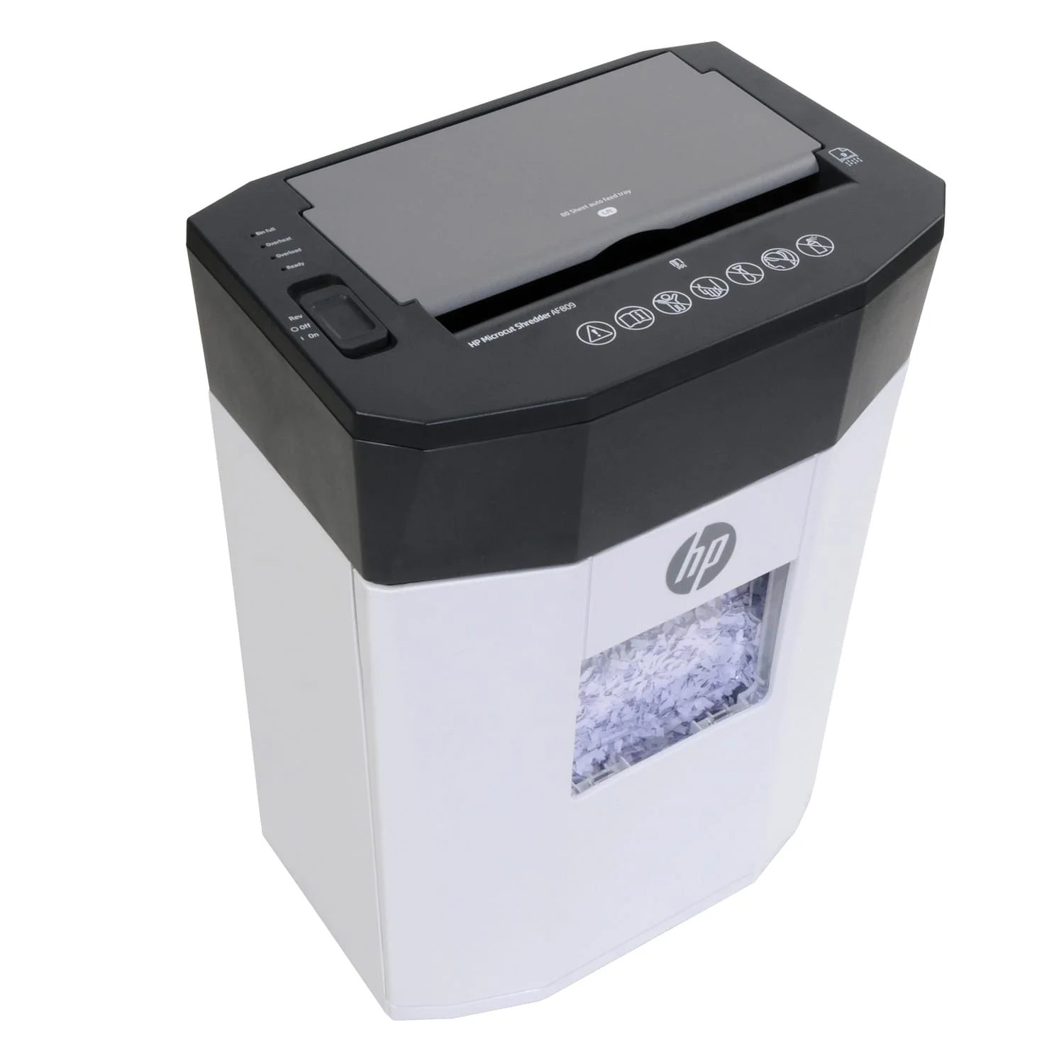 HP AF809 80-Sheet Microcut Auto-Feed Shredder - Image 2
