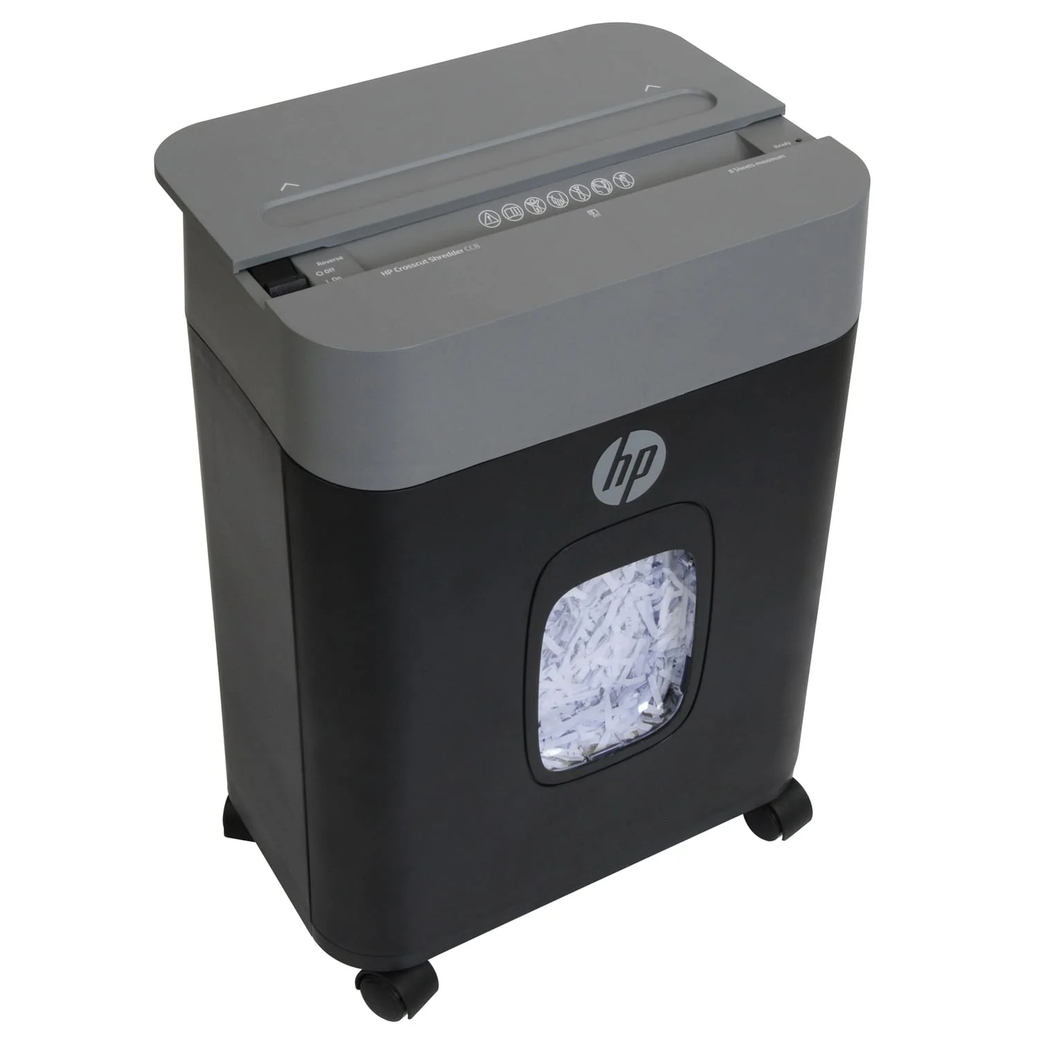 HP HP-CC8 8-Sheet Crosscut Shredder - Image 2