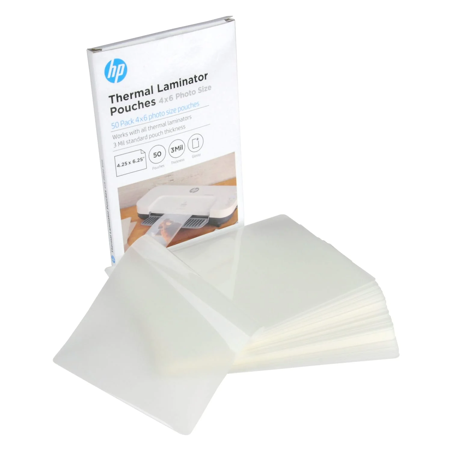HP Thermal Laminating Pouches for 4x6 Photos, 4.25 In. x 6.25 In., 50-Case Pack - Image 3