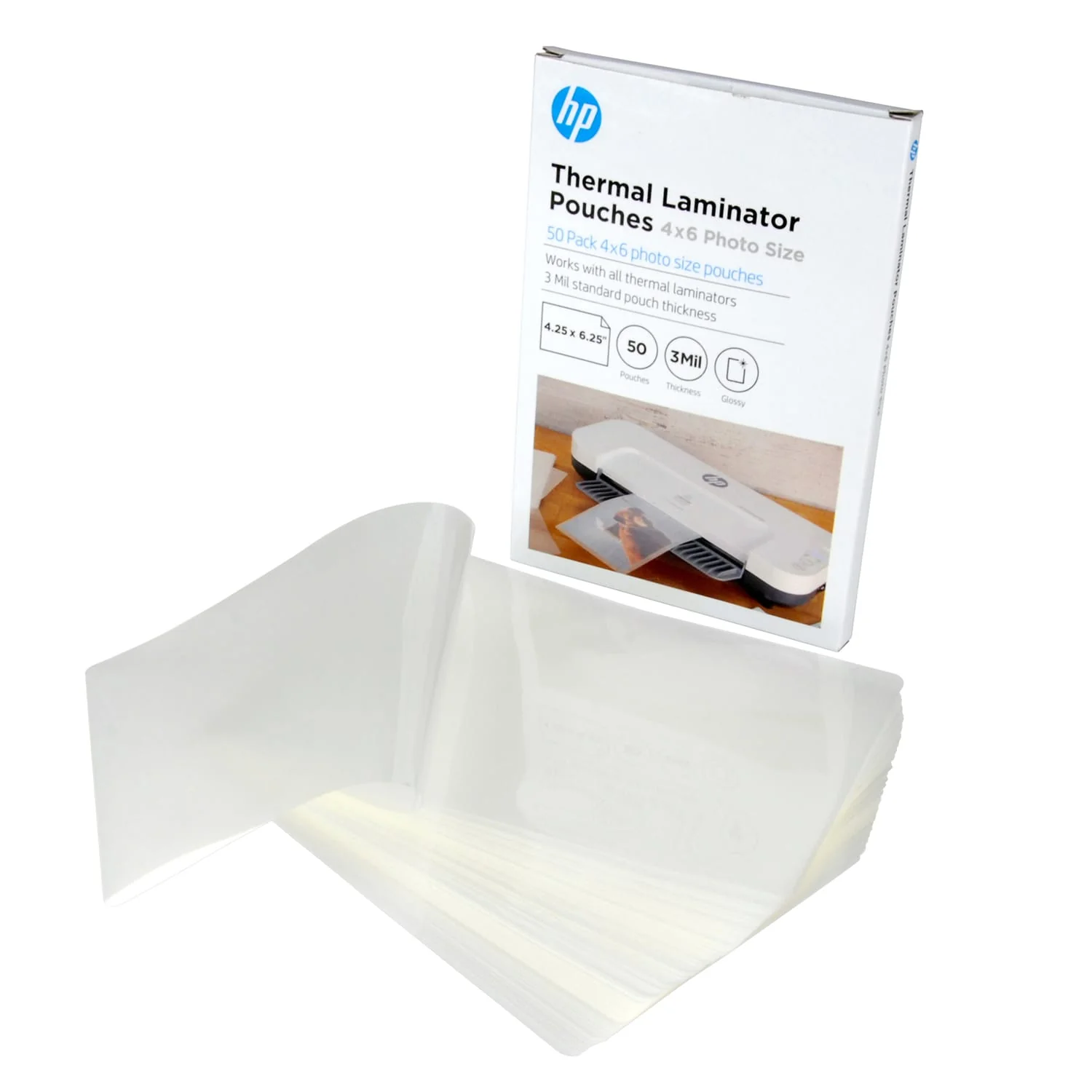 HP Thermal Laminating Pouches for 4x6 Photos, 4.25 In. x 6.25 In., 50-Case Pack - Image 4