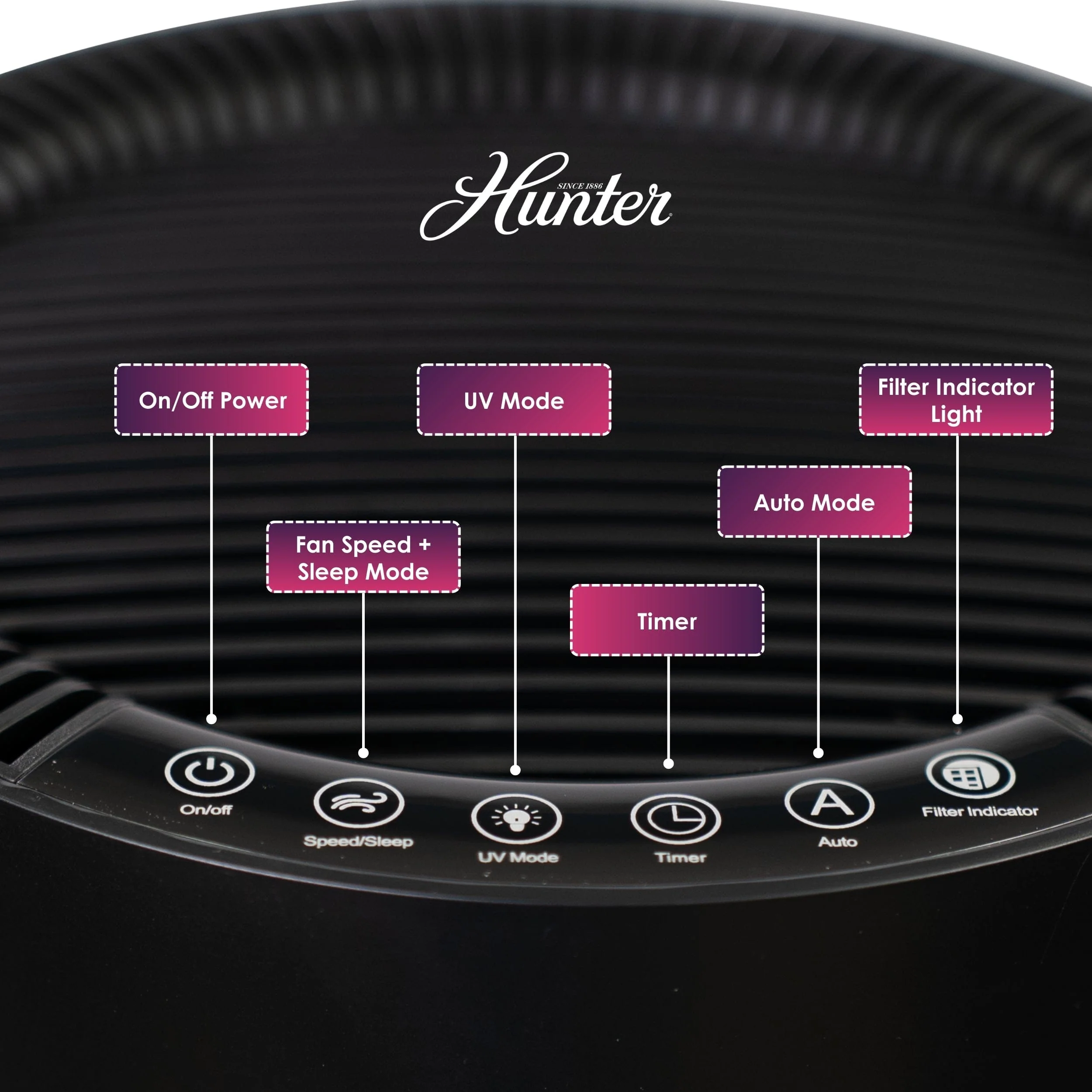 Hunter 2-in-1 True HEPA Mist-Free Air Purifier & Humidifier, HPH625 - Image 4