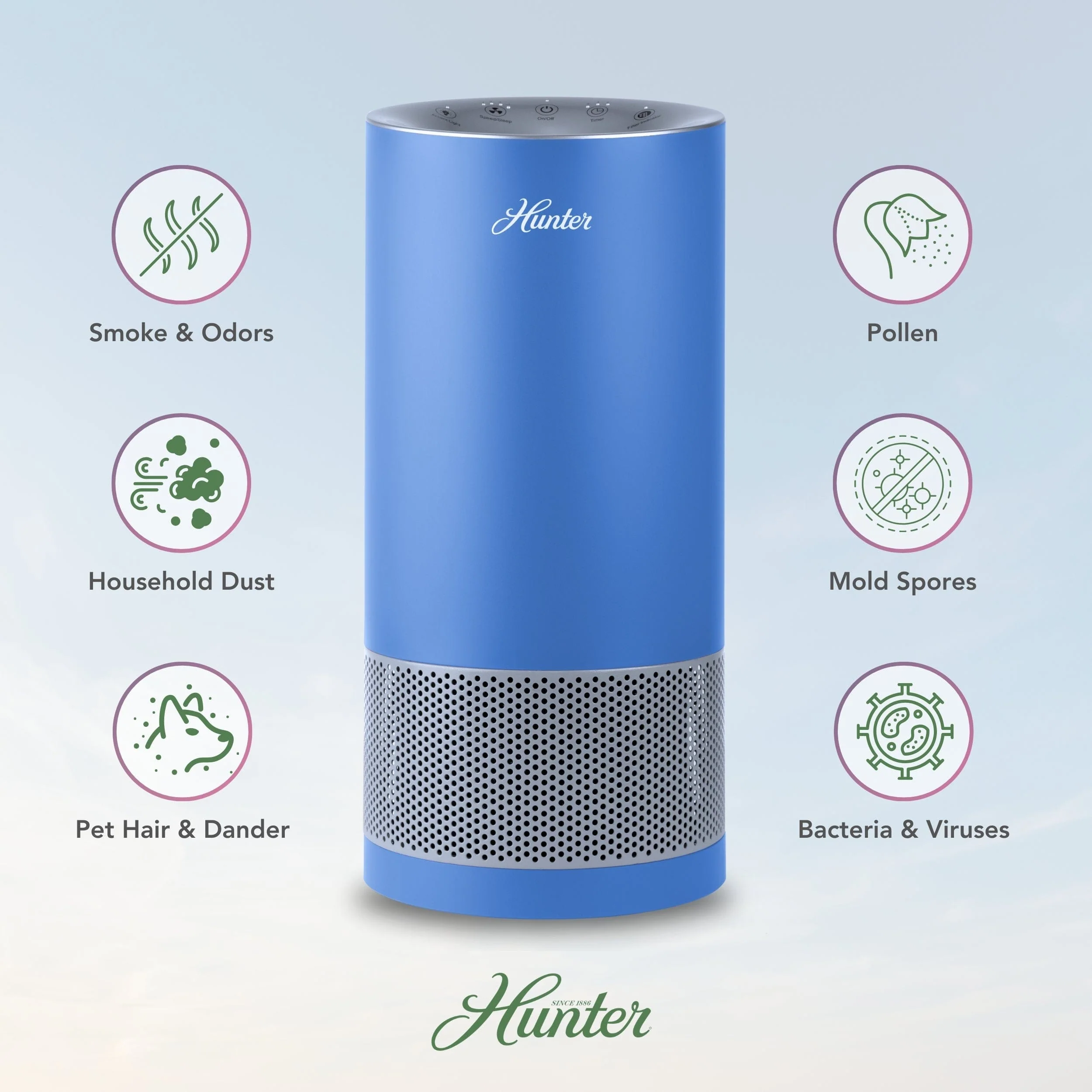 Hunter True HEPA Cylindrical Tower Air Purifier HP400 - Image 4