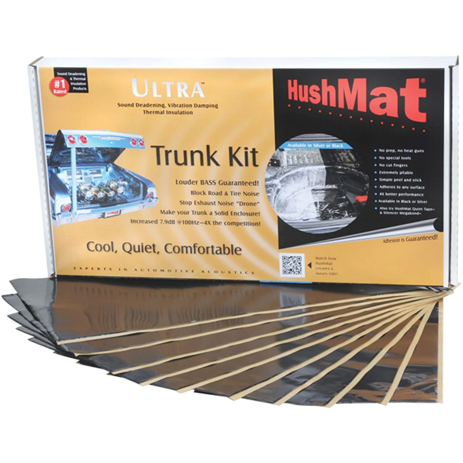 HushMat Trunk Sound-Damping Kit with Stealth Black Foil, 19 Sq. Ft. - Image 4
