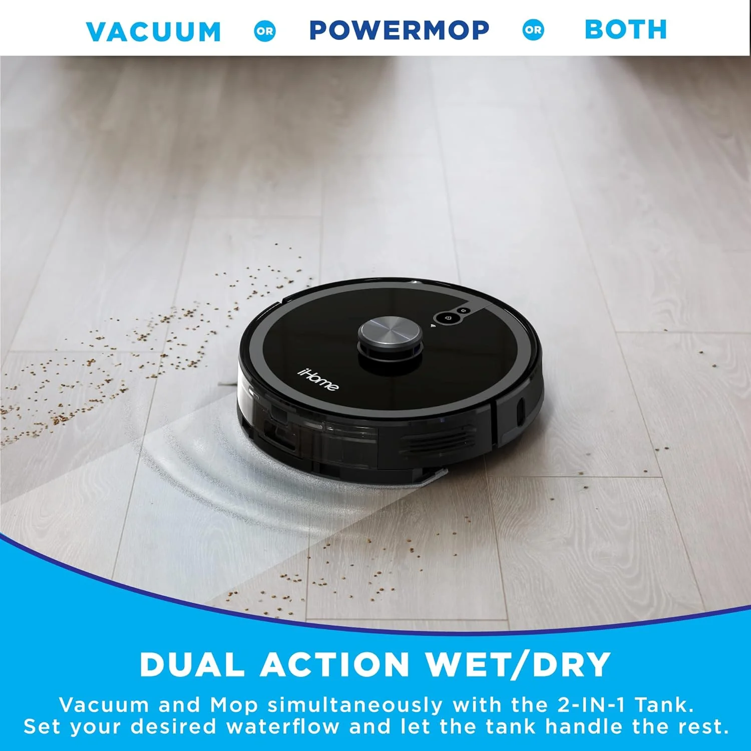 iHome AutoVac Nova S1 Pro Self Empty Robot Vacuum, LIDAR Mapping, 150 Min Runtime, Strong Suction - Certified Refurbished Grade A - Image 7