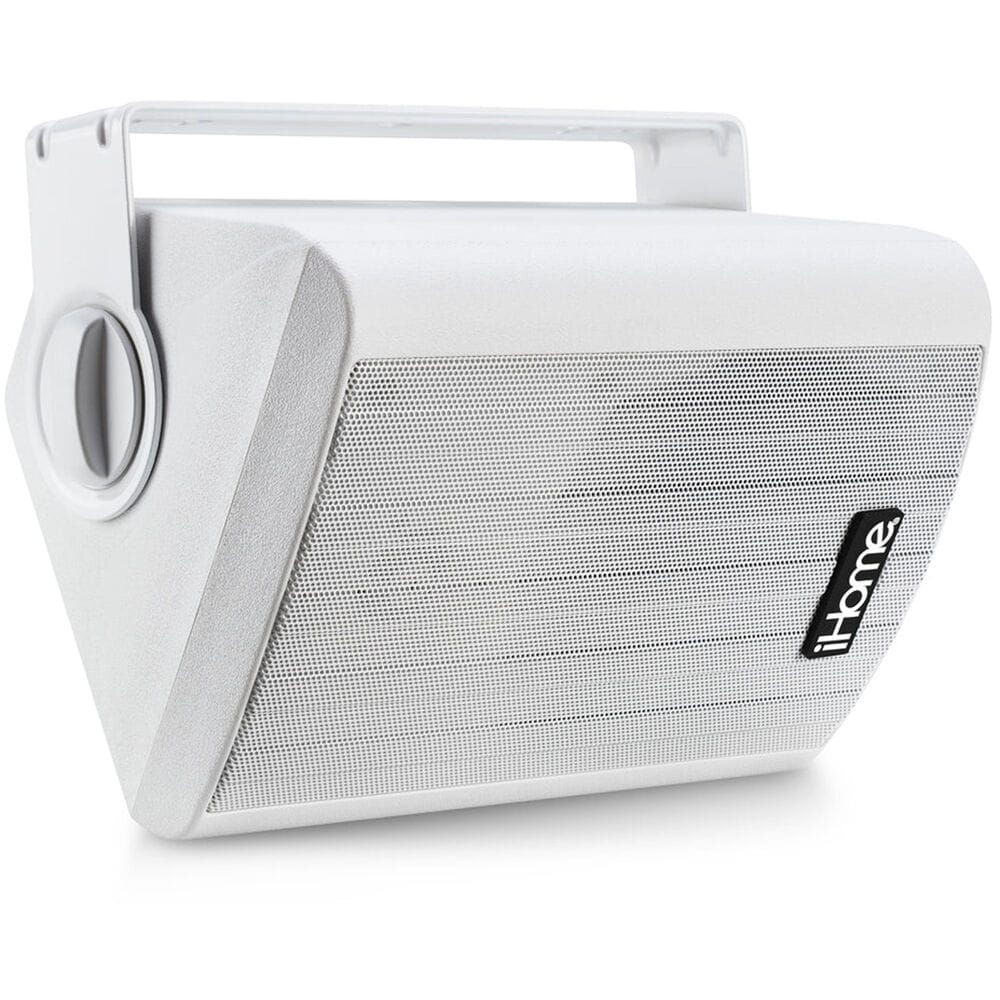 iHome Weatherproof Outdoor Bluetooth Speakers, 100 Watts, Pair, Patio/Deck Audio, White - Image 3