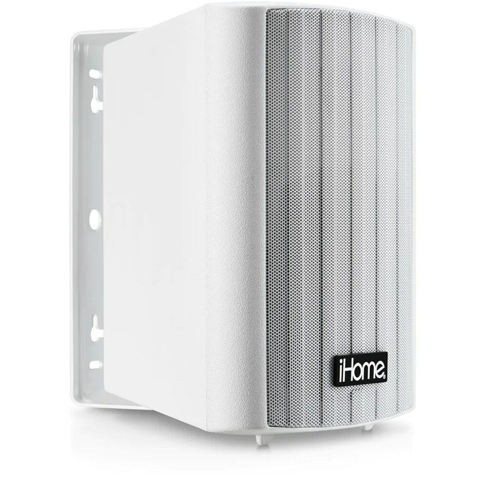 iHome Weatherproof Outdoor Bluetooth Speakers, 100 Watts, Pair, Patio/Deck Audio, White - Image 4