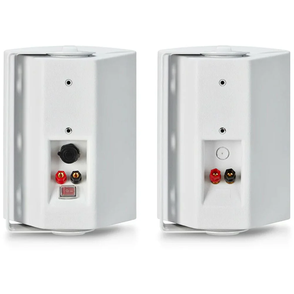 iHome Weatherproof Outdoor Bluetooth Speakers, 100 Watts, Pair, Patio/Deck Audio, White - Image 5
