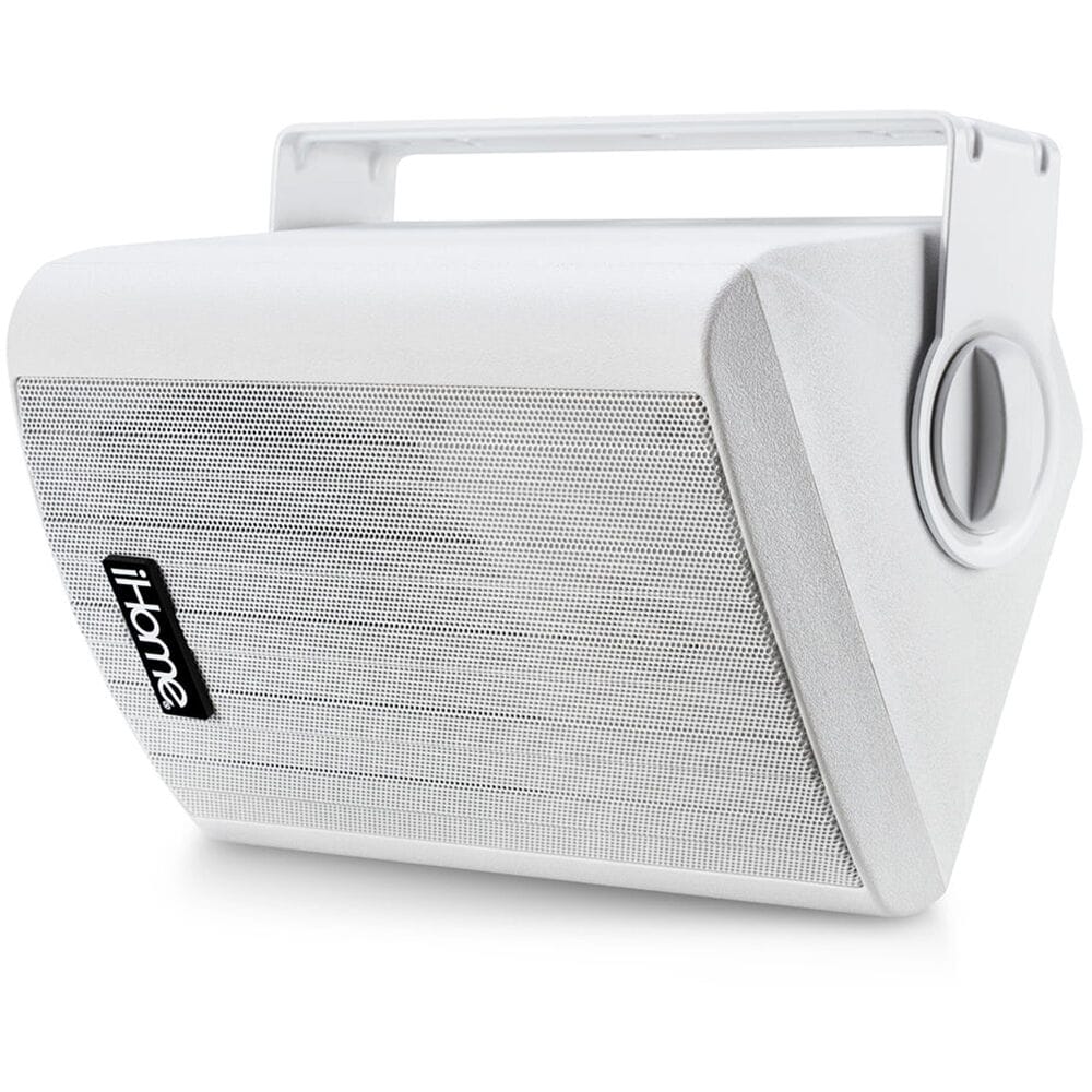 iHome Weatherproof Outdoor Bluetooth Speakers, 100 Watts, Pair, Patio/Deck Audio, White - Image 6