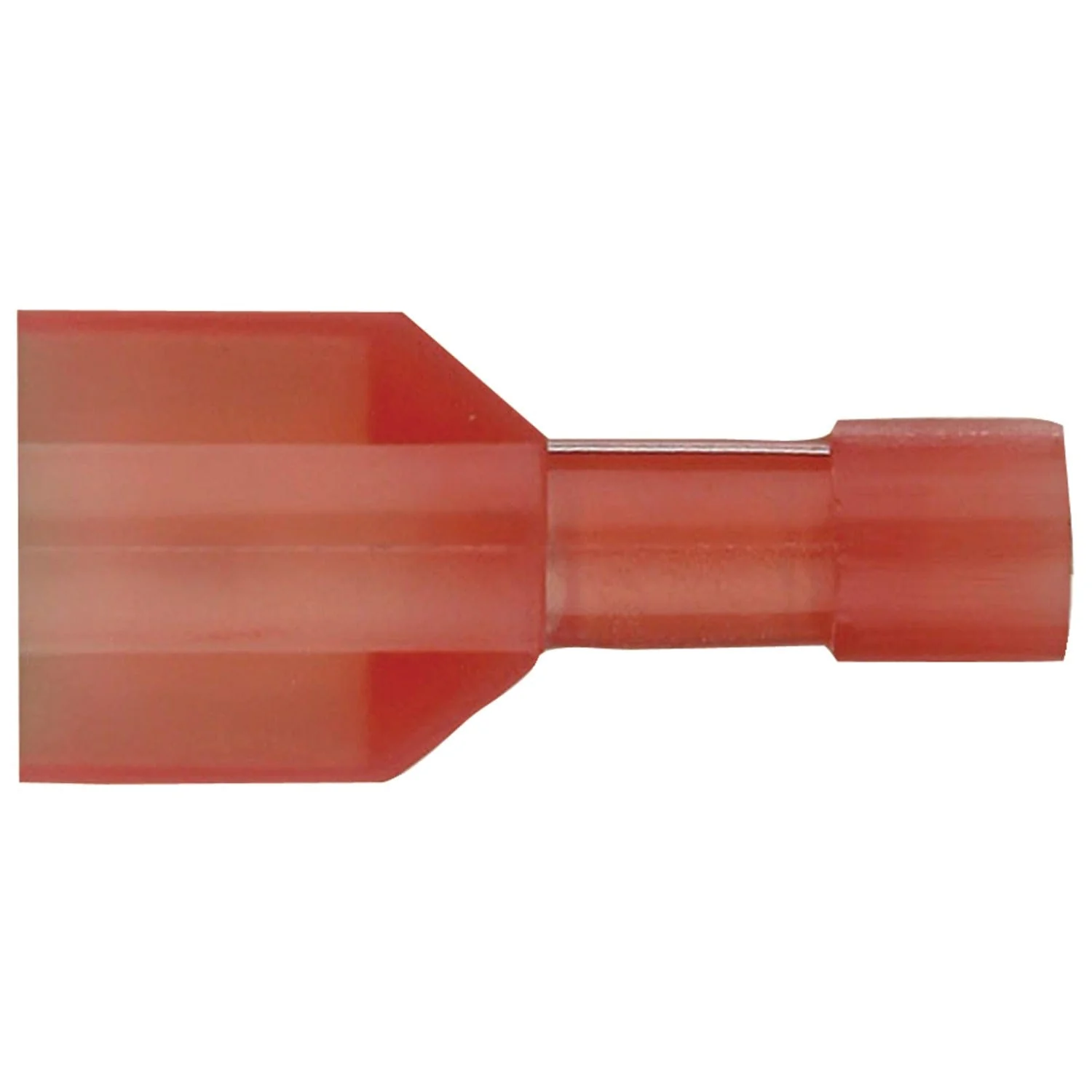 Install Bay Nylon Fully Insulated Male Quick Disconnects, 100 Count, 22–18 Gauge, Red
