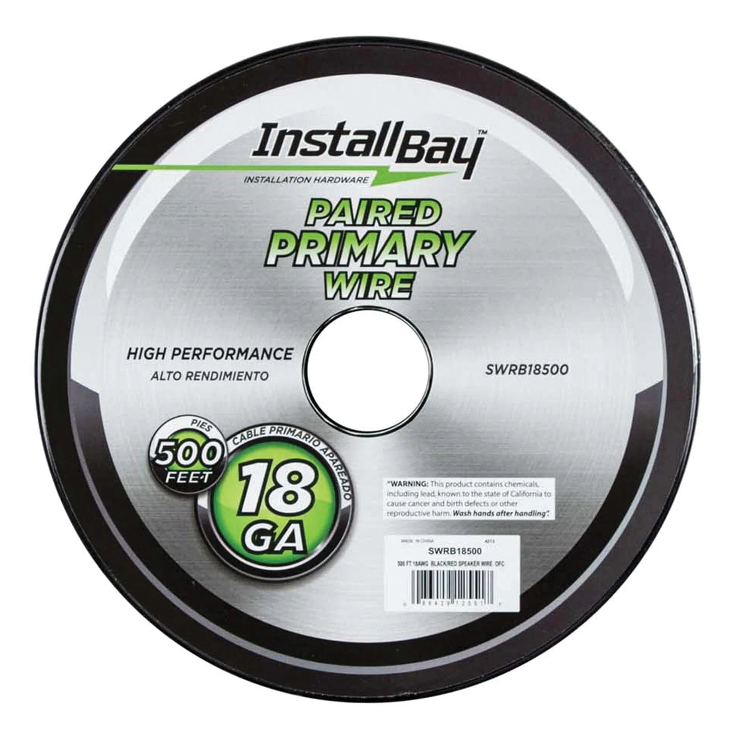 Install Bay Red/Black Paired All-Copper Primary Speaker Wire, 500 Ft, 18 Gauge - Image 2