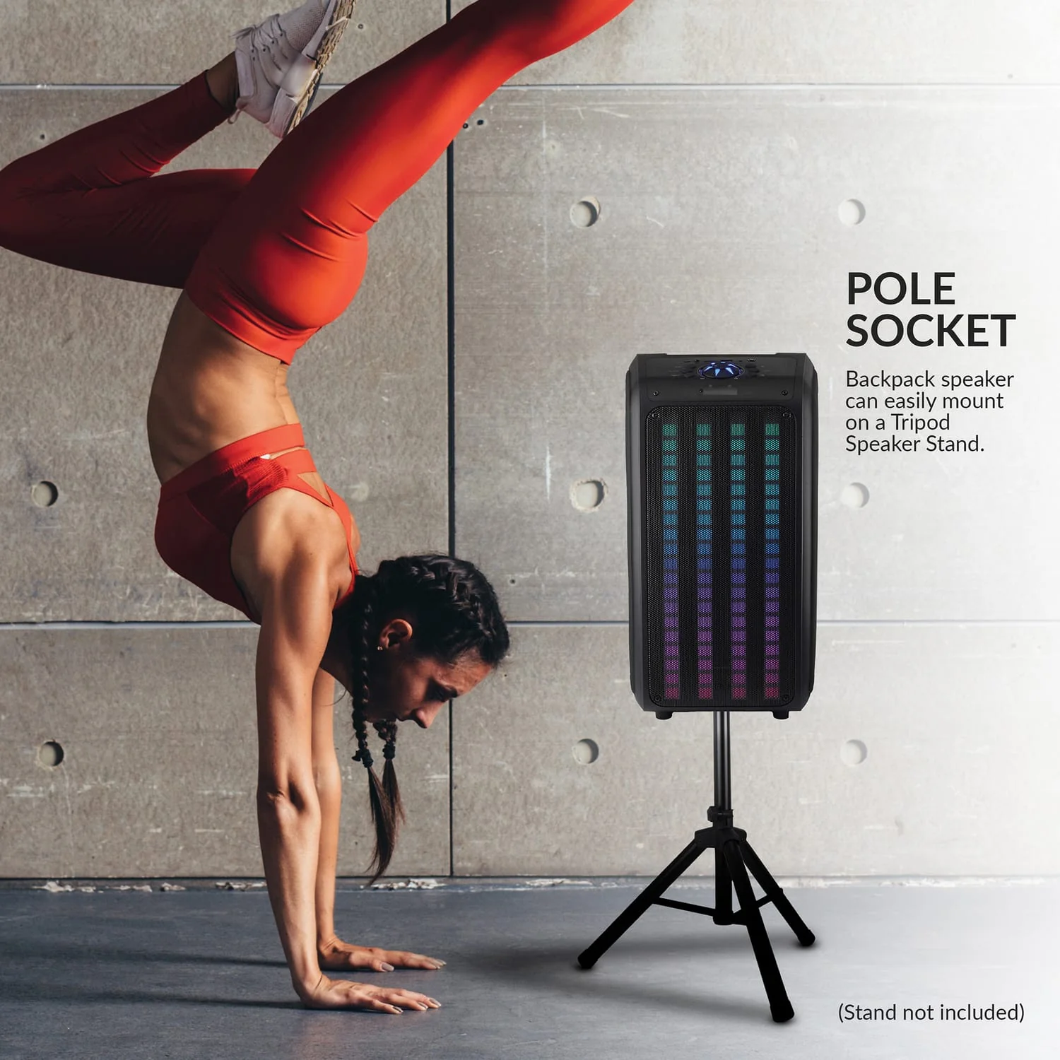 IQ Sound Sound Traveler 20-Watt-Continuous-Power Portable Backpack Speaker with Wired Microphone and Remote - Image 4