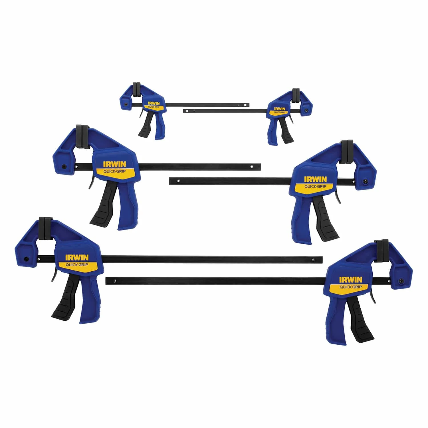 Irwin QUICK-GRIP 6-Piece 1-Handed Mini Bar Clamp Set, 1964749