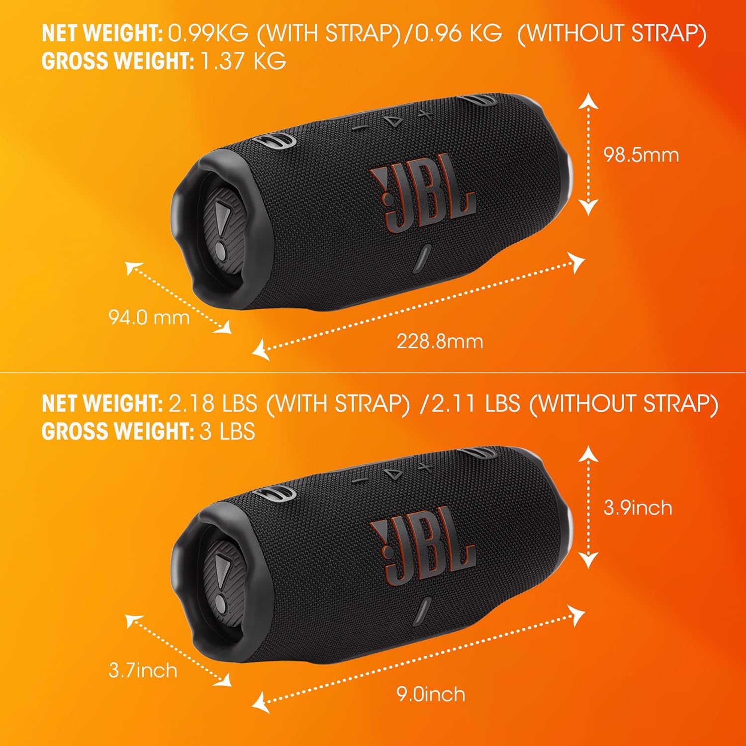 JBL Charge 6 Portable Bluetooth Speaker with Built-in Powerbank, Red - Certified Refurbished - Image 6