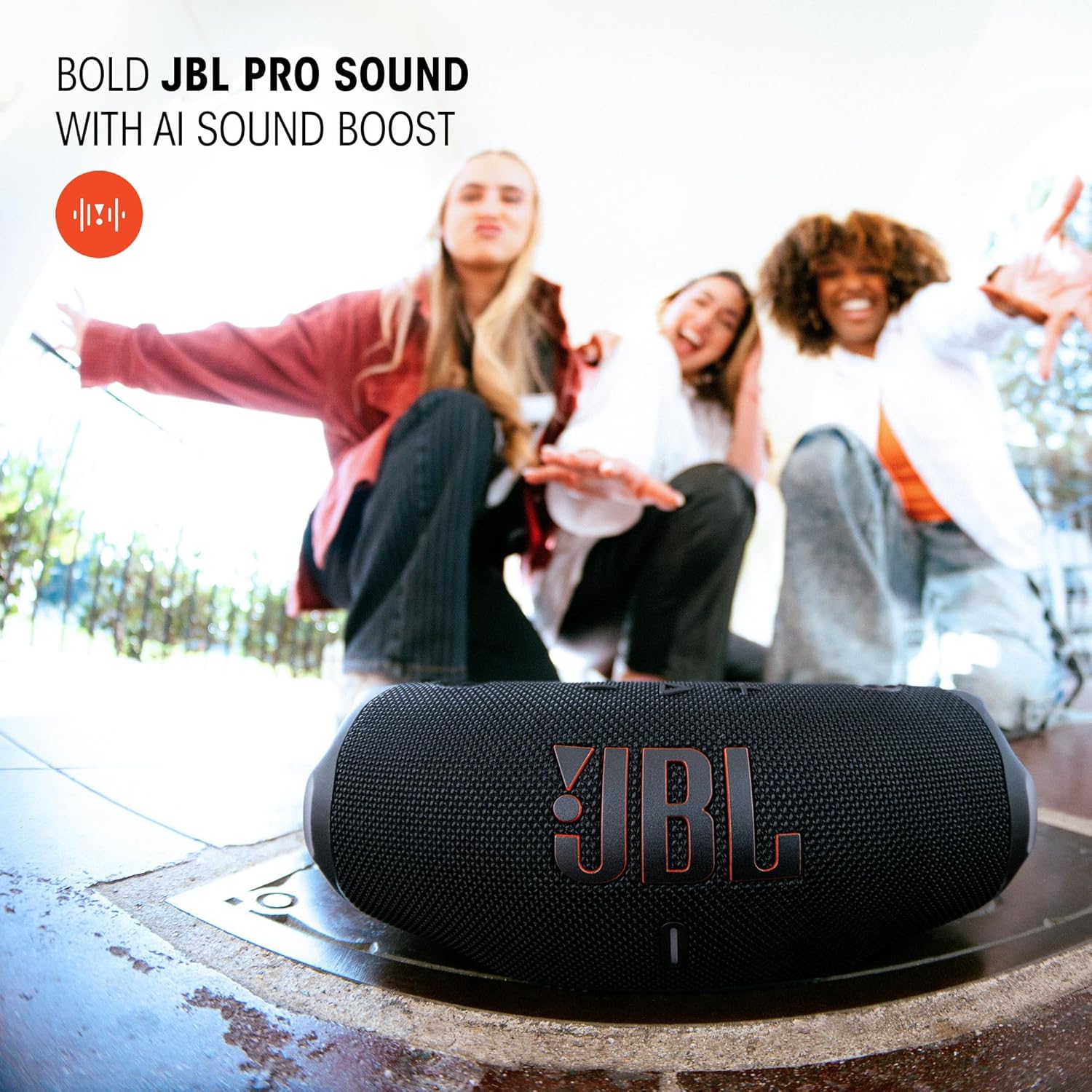JBL Charge 6 Portable Bluetooth Speaker with Built-in Powerbank, White - Certified Refurbished - Image 3