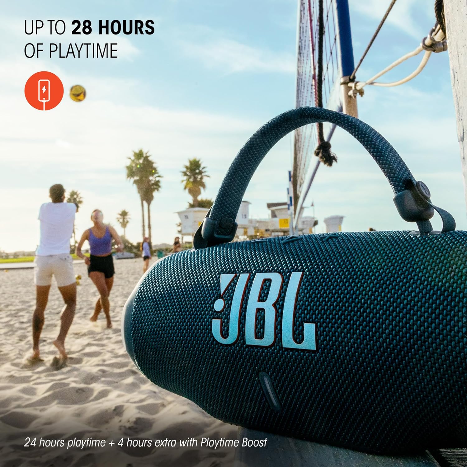 JBL Charge 6 Portable Bluetooth Speaker with Built-in Powerbank, White - Certified Refurbished - Image 4