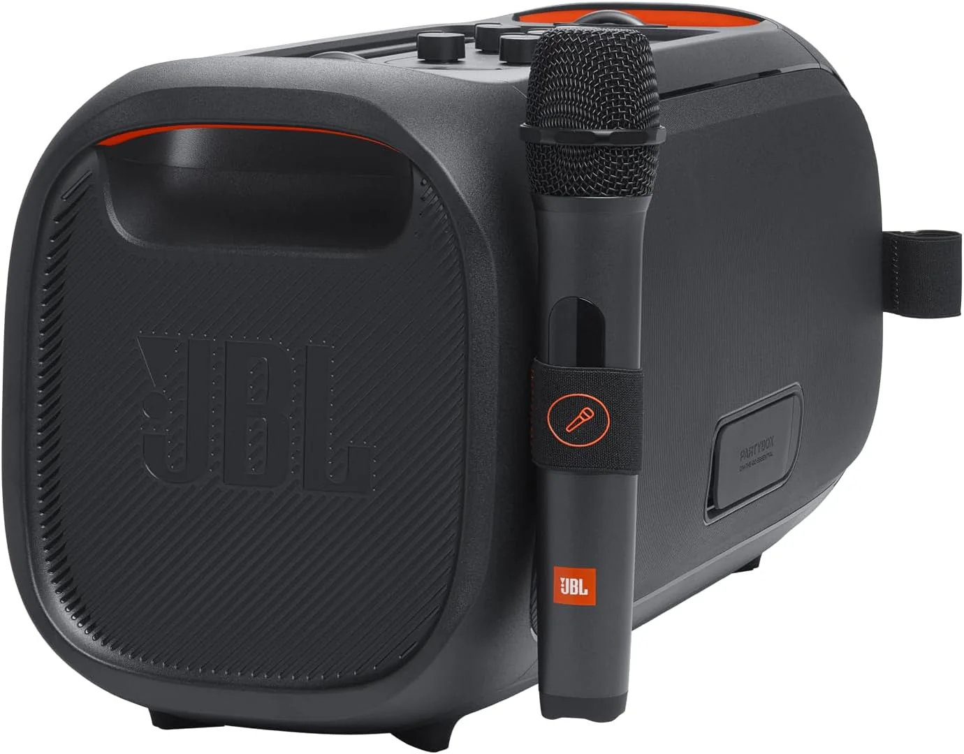 JBL PartyBox On-The-Go Essential, Portable Party Speaker with Built-In Lights and Wireless Mic, Black - Certified Refurbished - Image 5