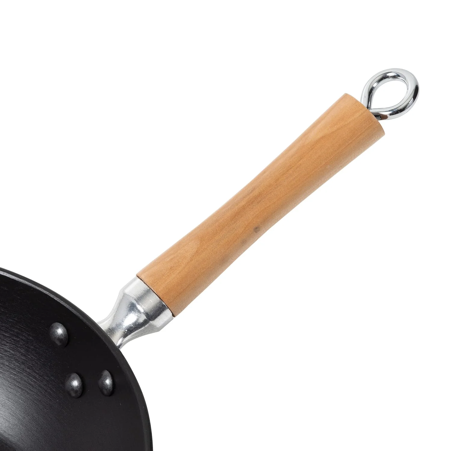 Joyce Chen 11.5-In. Professional Series Cast Iron Stir Fry Pan with Maple Handle - Image 5