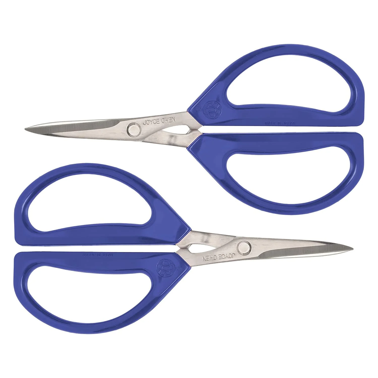 Joyce Chen 6.3-In. Original Unlimited Kitchen Scissors with Ergonomic Blue Handles, Ambidextrous, 2 Pack