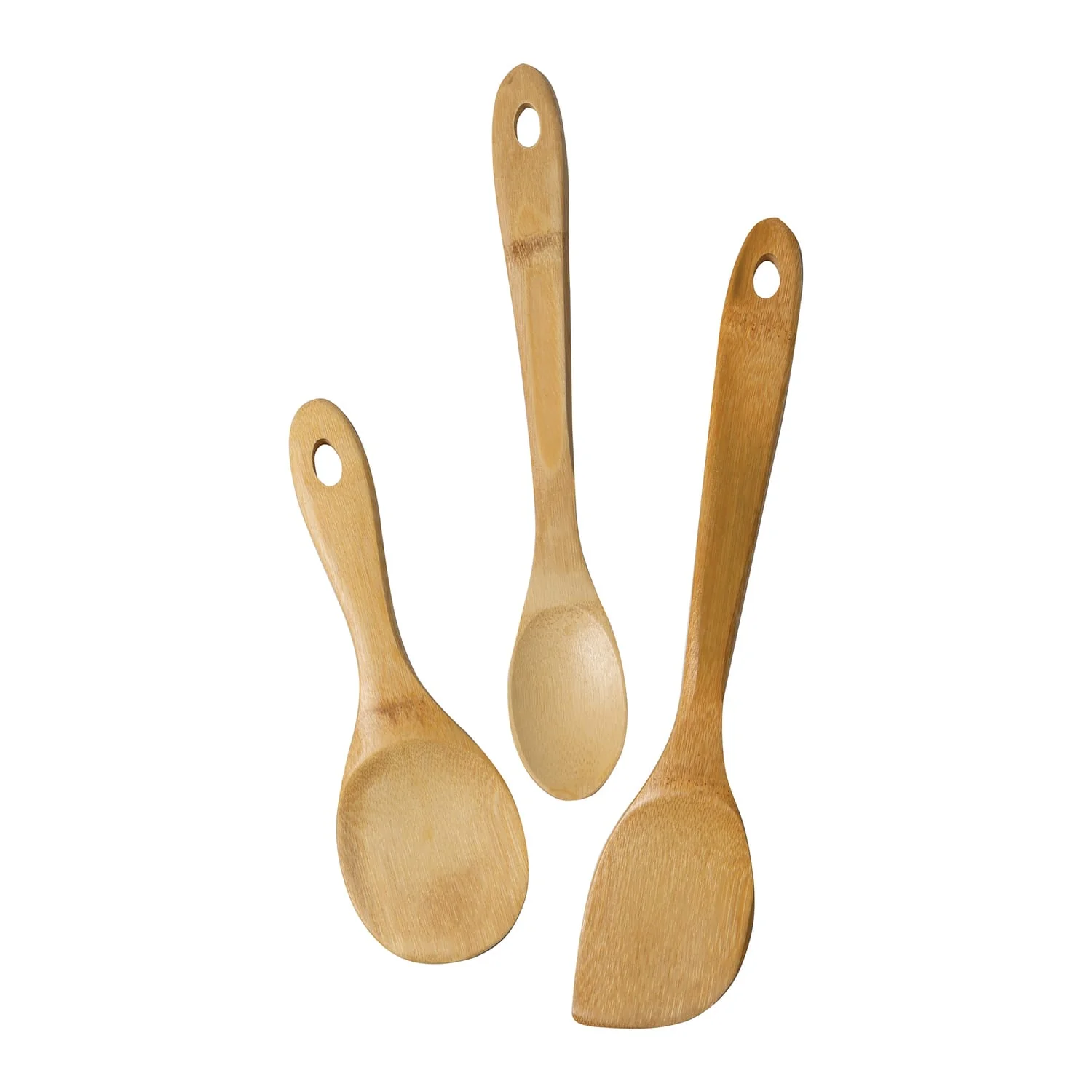 Joyce Chen Burnished Bamboo Wok Utensils, 3-Piece Set