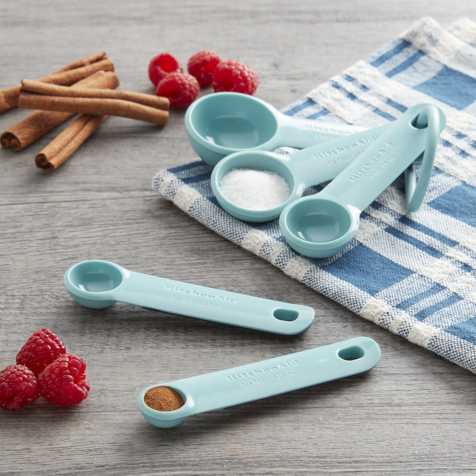KitchenAid Universal Measuring Spoons, Set of 5, Aqua Sky - Image 5