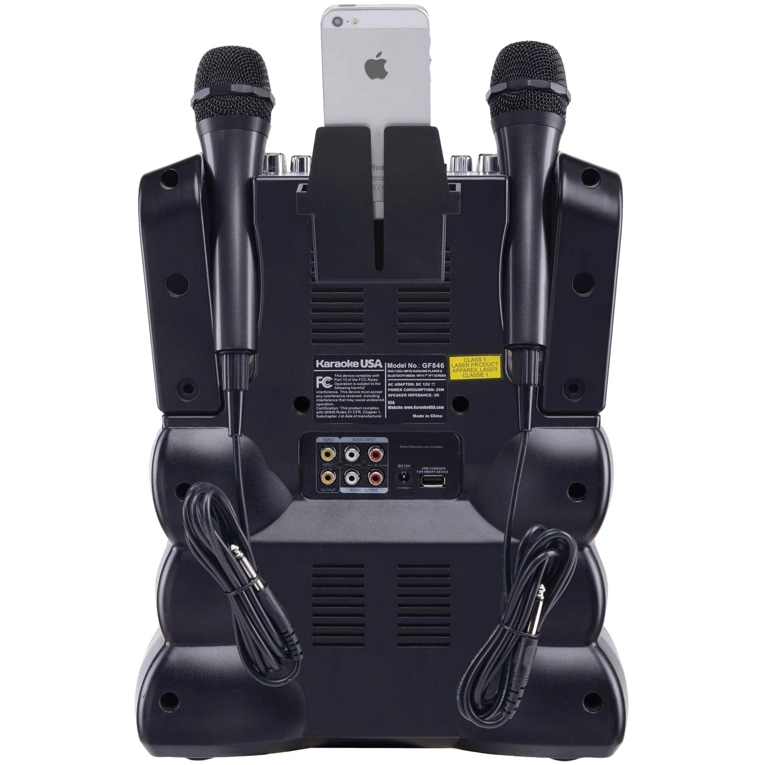 Karaoke USA Bluetooth Karaoke Machine with Synchronized LEDs - Image 4