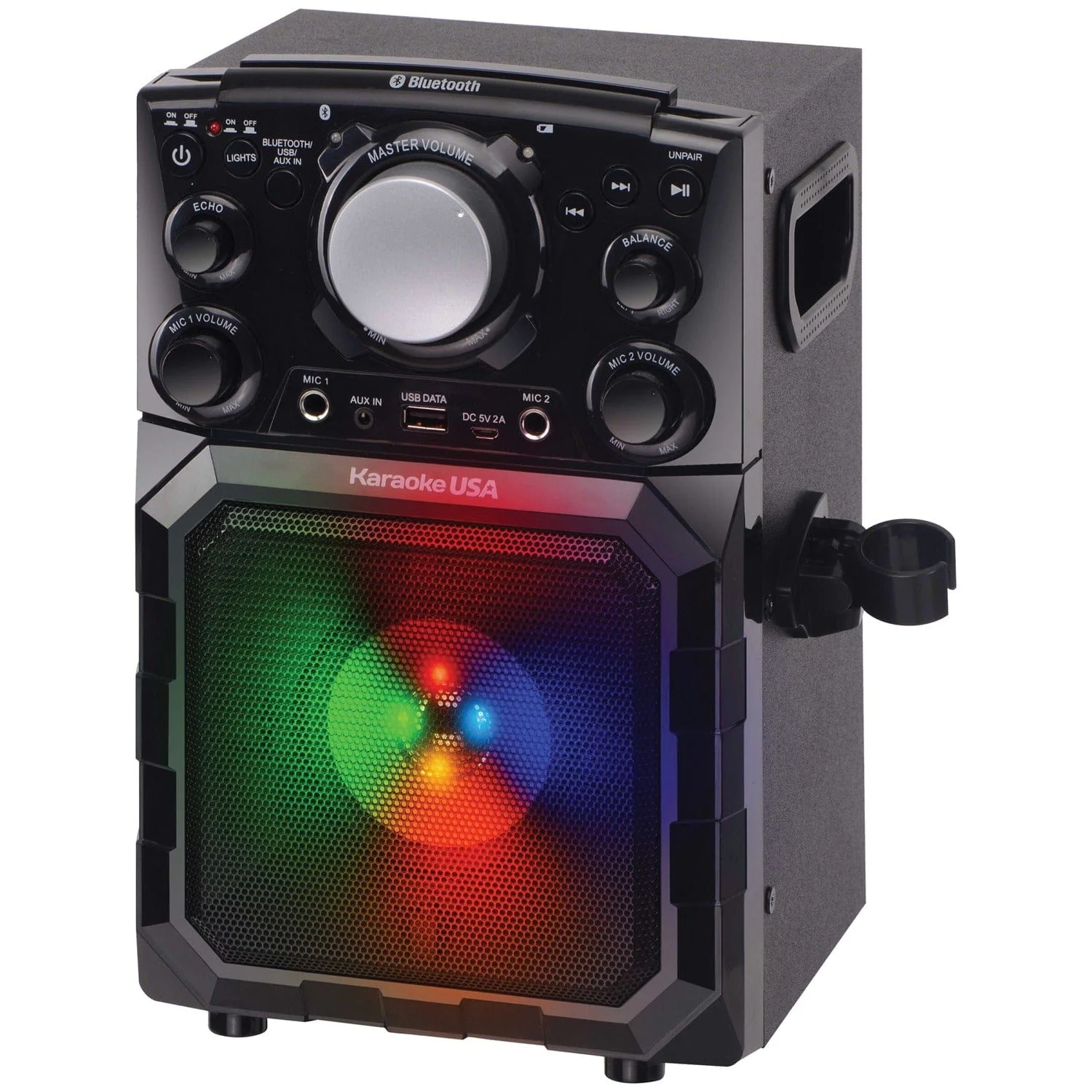 Karaoke USA Portable MP3 Karaoke Player with Bluetooth, PA, and Built-In Battery - Image 3