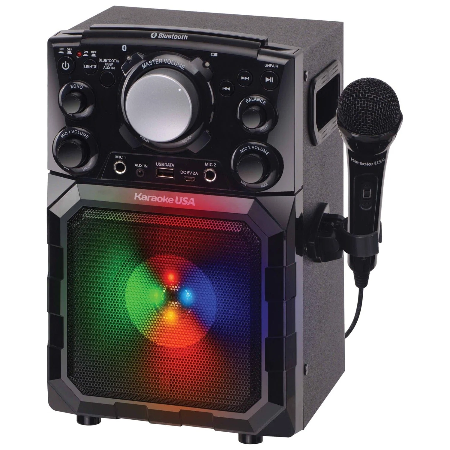 Karaoke USA Portable MP3 Karaoke Player with Bluetooth, PA, and Built-In Battery - Image 4