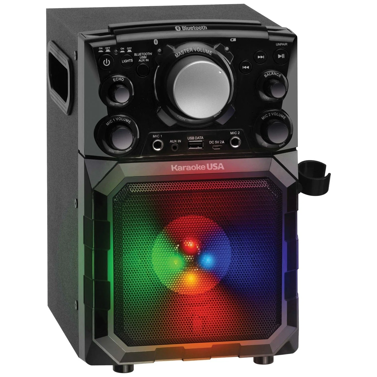 Karaoke USA Portable MP3 Karaoke Player with Bluetooth, PA, and Built-In Battery - Image 5