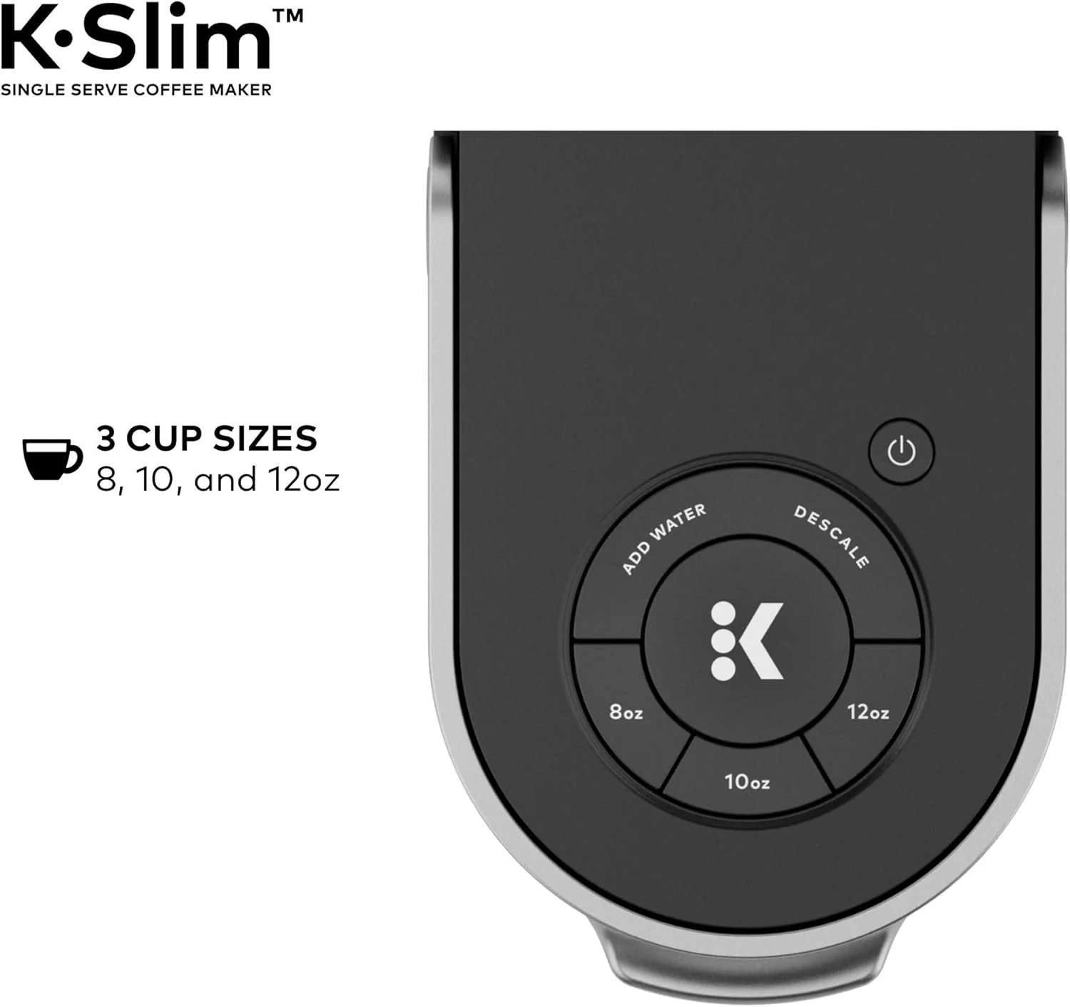 Keurig K-Slim Single Serve K-Cup Pod Coffee Maker, MultiStream Tech, 3 Brew Sizes, 46oz Removable Reservoir, Black - Open Box - Image 8