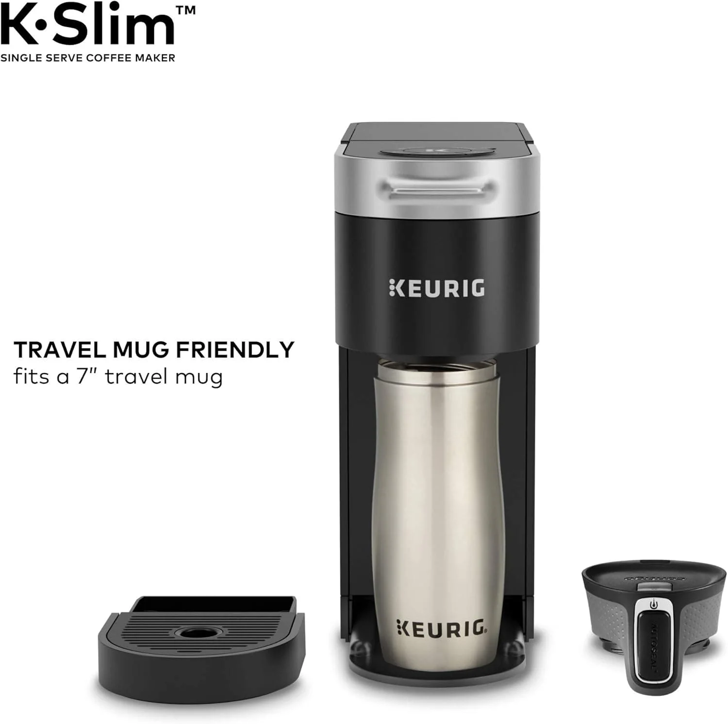 Keurig K-Slim Single Serve K-Cup Pod Coffee Maker, MultiStream Tech, 3 Brew Sizes, 46oz Removable Reservoir, Black - Open Box - Image 9