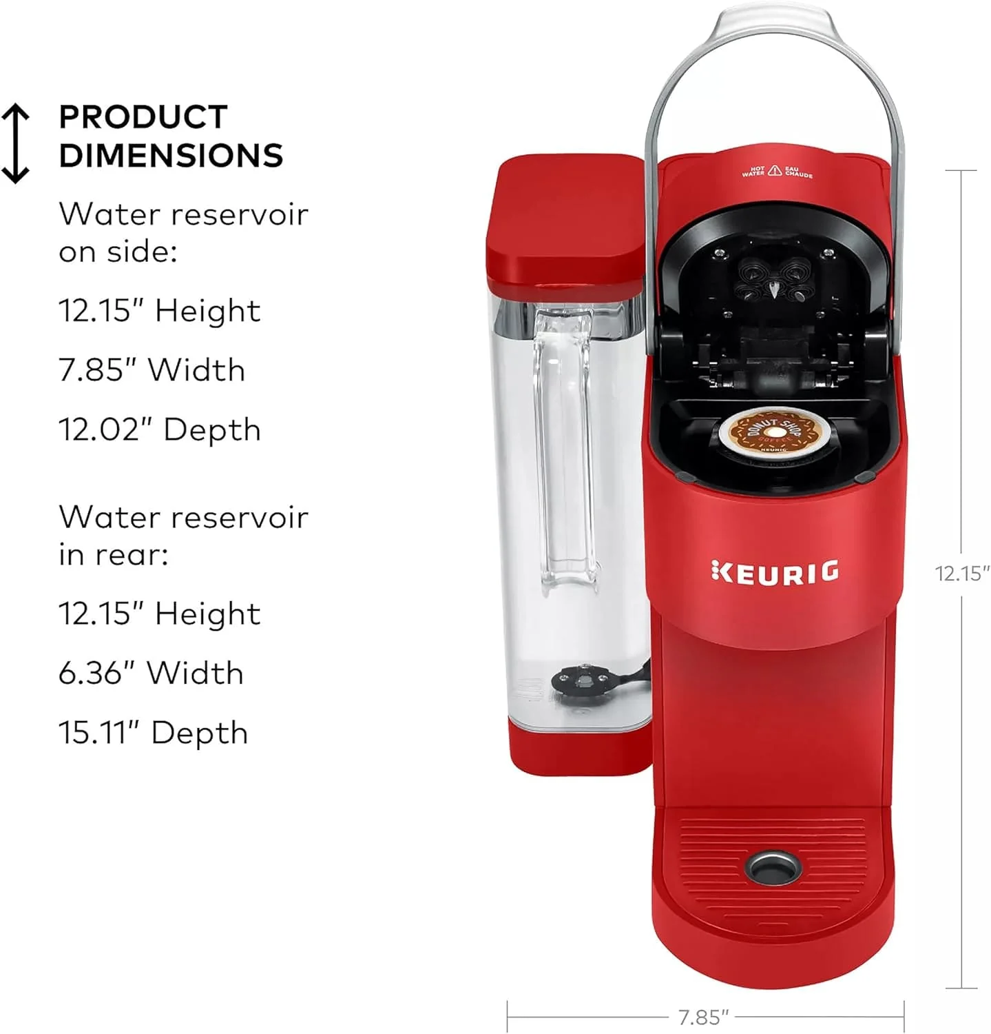 Keurig K-Supreme Single Serve K-Cup Pod Coffee Maker, Red - Certified Refurbished - Image 3