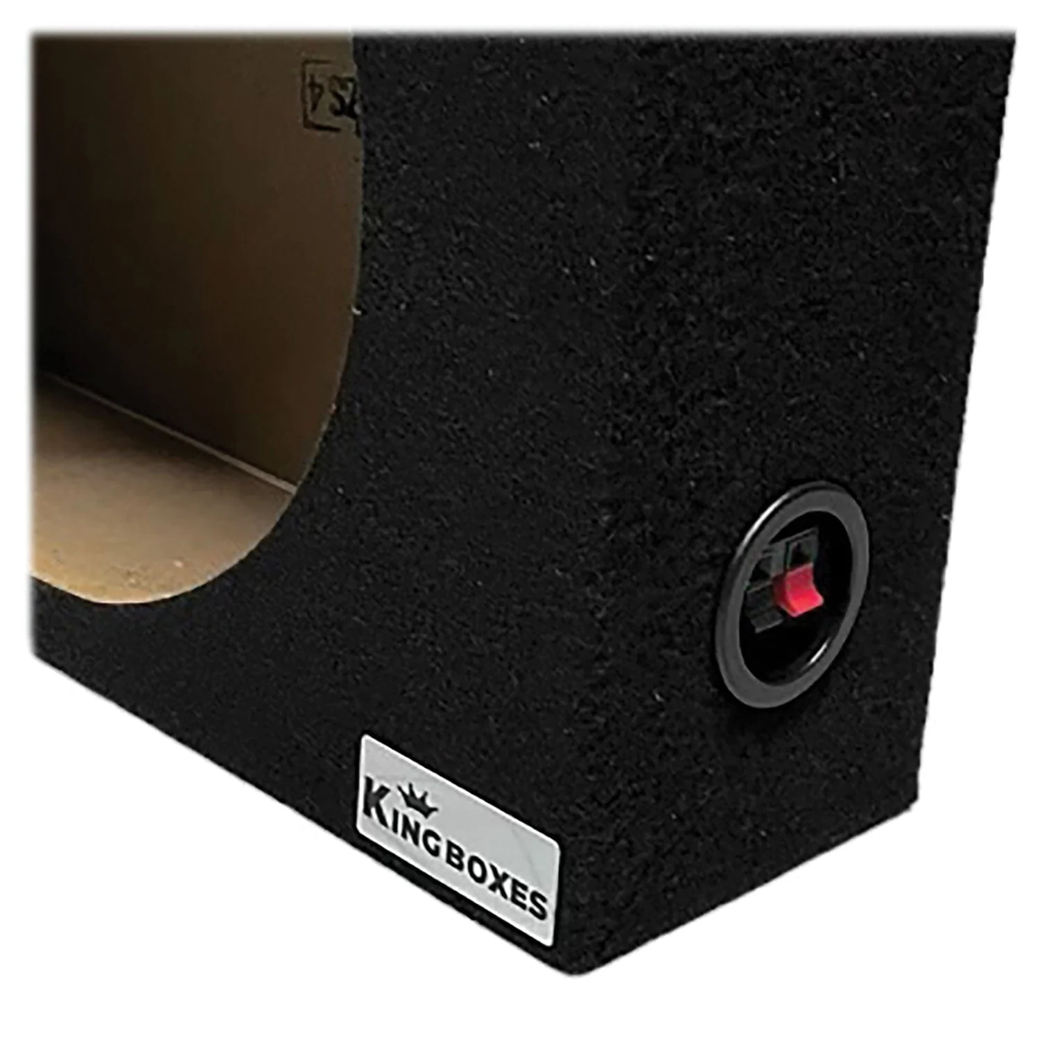 King Boxes ASHALLOWS12 12-In. Single-Speaker Slim Black Carpeted Enclosure for Trucks - Image 2