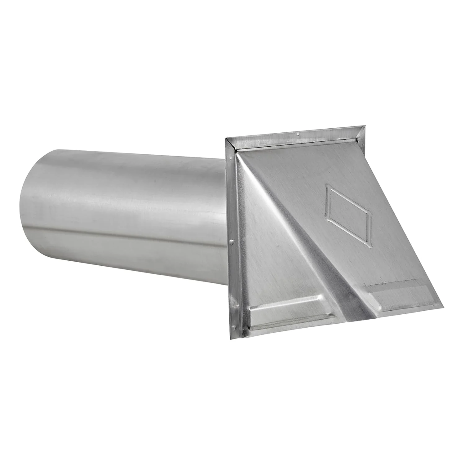 Lambro 4-In. 26-Gauge Galvanized Steel Fresh Air Intake Vent with Wire-Mesh Screen and 11-In. Pipe, No Damper, 34400GNDMS
