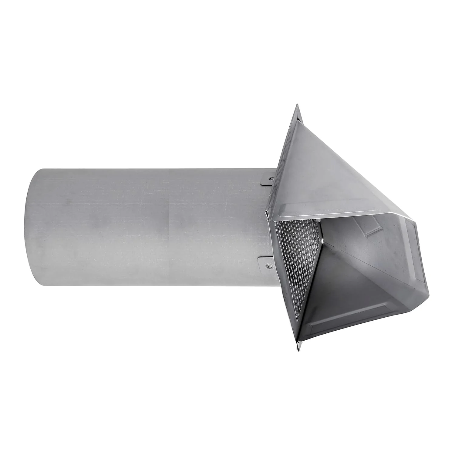 Lambro 4-In. 26-Gauge Paint-Grade Steel Fresh Air Intake Vent with Wire Mesh Screen and 11-In. Pipe, EC-34400GNDMS-PG